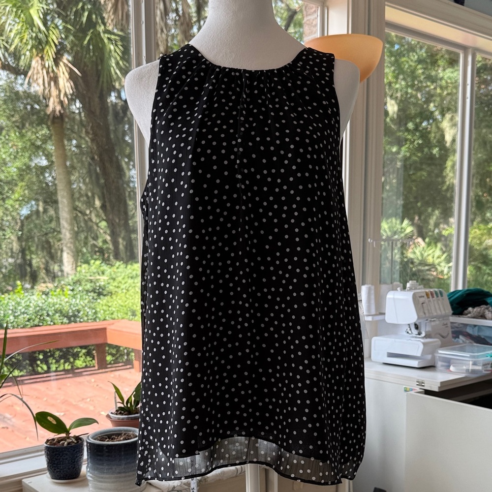 Vince Camuto Black and White Polka Dot Mini Dress